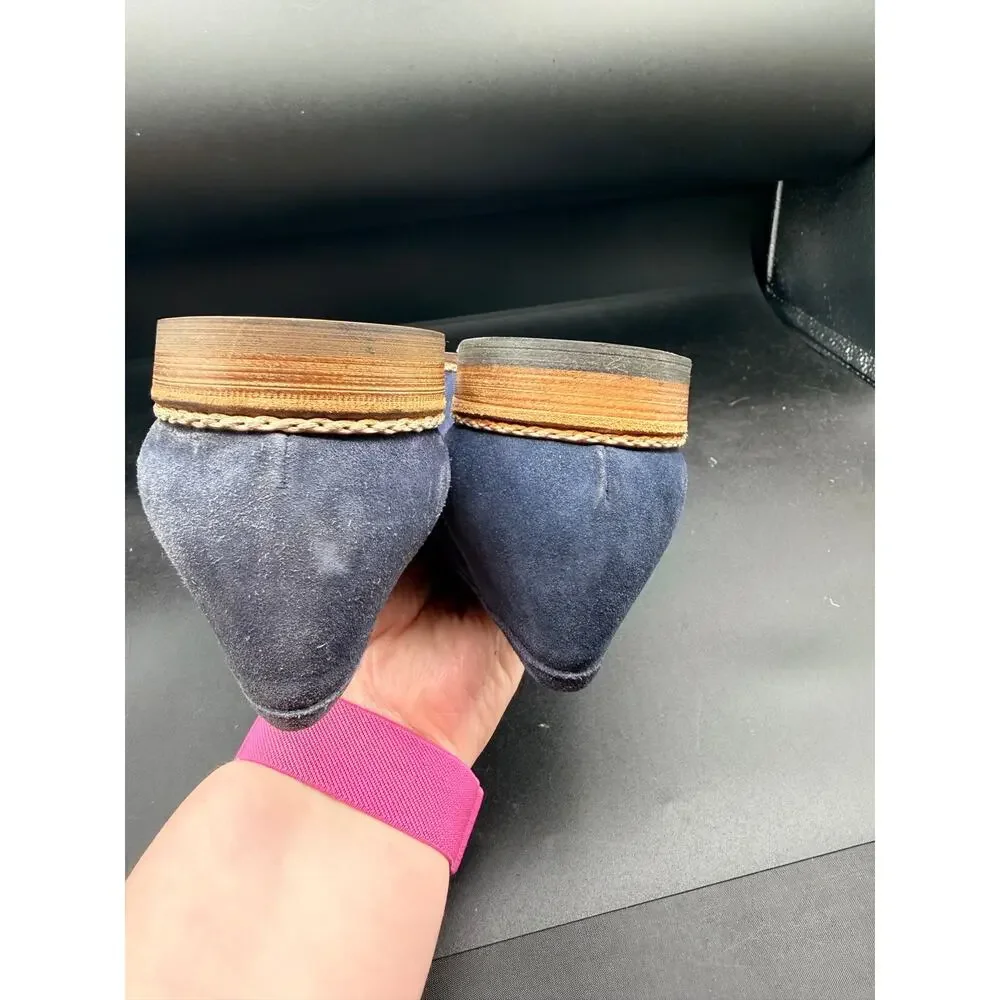 J. Wilton Blue Suede Loafers EU 42 US 9 Made in Italy Vero Cuoio